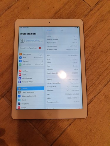Ipad air prima - air, generazione